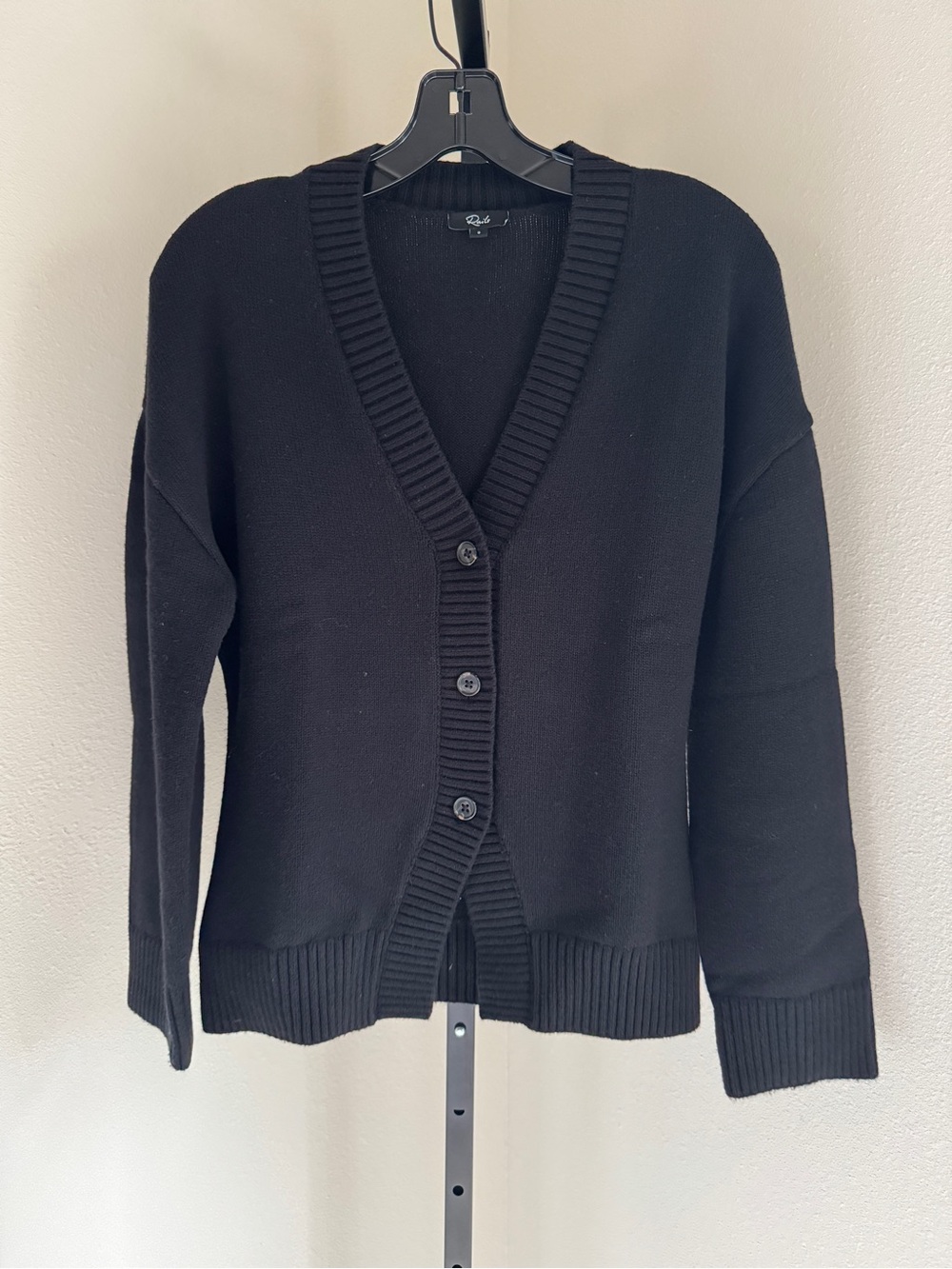 Rails Black V-Neck Button Front Cardigan